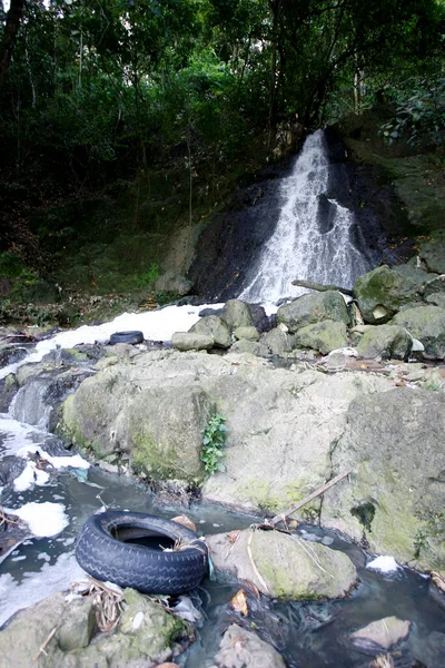 Salvador Bahia Brazil September 2014 View Oxum Waterfall Parque Sao — Zdjęcie stockowe