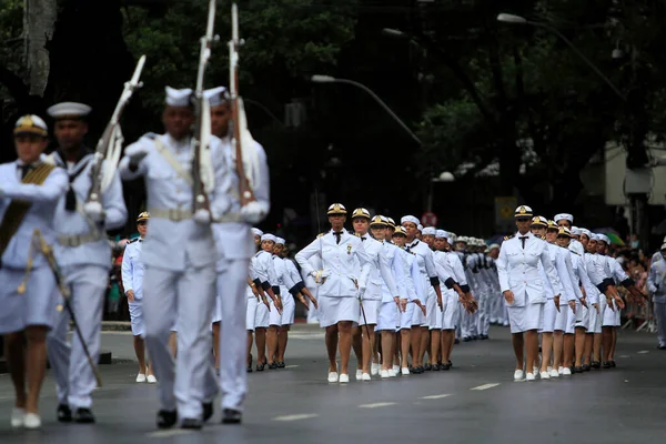 Salvador Bahia Brésilien Septembre 2014 Des Militaires Marine Brésilienne Sont — Photo