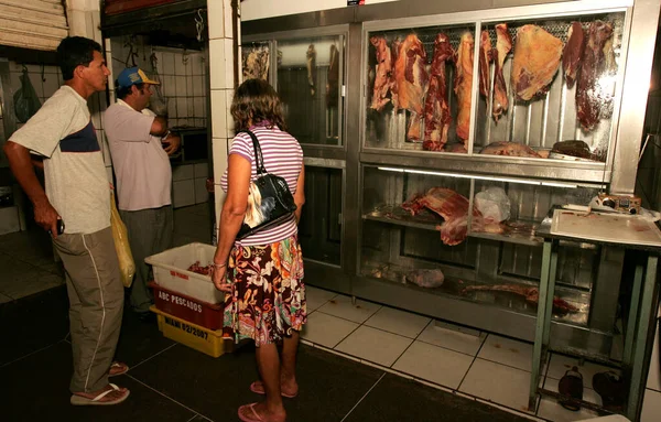 Itamaraju Bahia Brazil November 2010 People Seen Carna Bolvina Market — 스톡 사진
