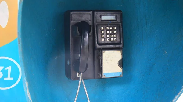 Salvador Bahia Brasilien Ein Öffentliches Telefon Steht Auf Der Straße — Stockfoto