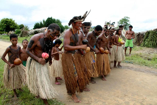 Porto Seguro Bahia Brésil Décembre 2007 Des Indiens Ethnie Pataxo — Photo