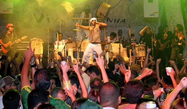 Salvador Bahia Brasil Outubro 2006 Pierre Onassis Vocalista Banda Vixe — Fotografia de Stock