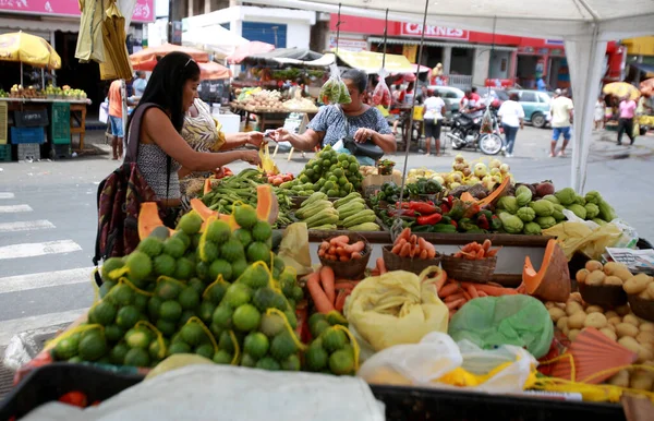 Salvador Bahia Brazil Maj 2019 Försäljning Frukt Gatuhandel Stadsdelen Cajazeiras — Stockfoto
