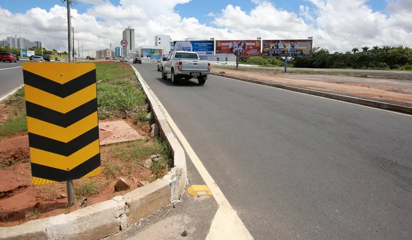 Salvador Bahia Brasil Abril 2015 Señalización Tráfico Ciudad Salvador Significa — Foto de Stock