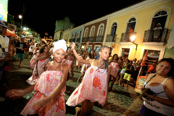 Salvador Bahia Braziliaans Maart 2016 Men Ziet Mensen Genieten Van — Stockfoto