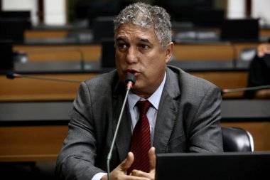 Salvador, Bahia - Brezilya - 13 Eylül 2017: Rosembergue Pinto, Eyalet Vekili, Salvador şehrindeki bir etkinlikte görüldü.