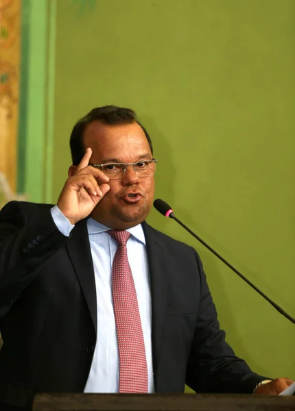 Salvador Bahia Brasil Marzo 2019 Geraldo Junior Presidente Del Ayuntamiento — Foto de Stock