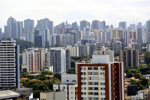Salvador Bahia Brazil August 2016 Aerial View Residential Buildings Pituba — стоковое фото