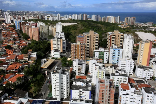 Salvador Bahia Brazil Augusztus 2016 Légi Felvétel Ház Lakóépületek Stiep — Stock Fotó
