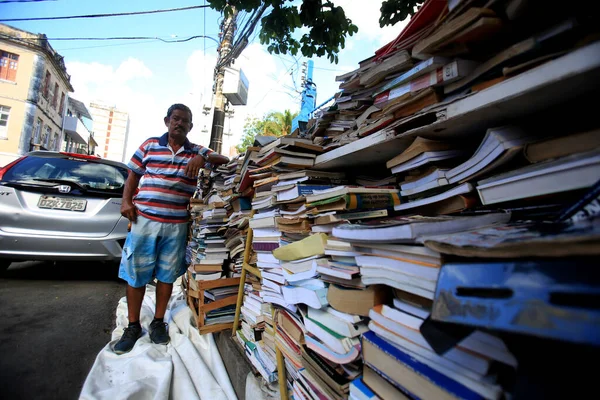 Salvador Bahia Brasil Março 2018 Livraria Usada Vista Bairro Barris — Fotografia de Stock