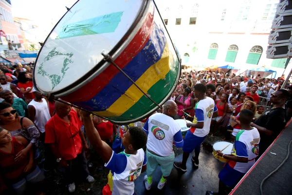 Salvador Bahia Brazil Dicembre 2017 Tamburo Visto Durante Presentazione Della — Foto Stock