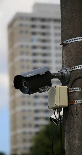 Salvador Bahia Brasil Julho 2020 Câmera Vigilância Segurança Vista Condomínio — Fotografia de Stock