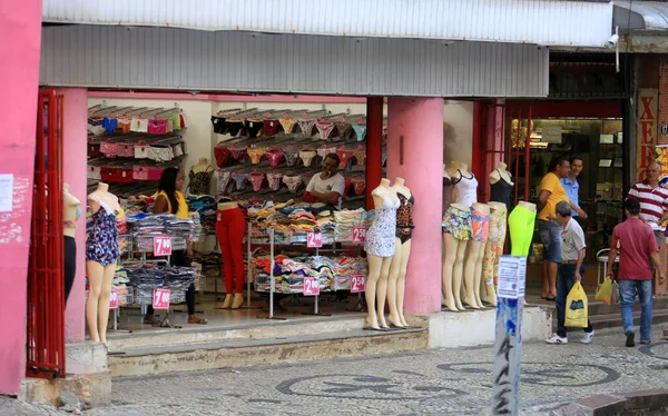 Salvador Bahia Brazil Sierpień 2015 Widok Sklep Sete Setembro Avenue — Zdjęcie stockowe