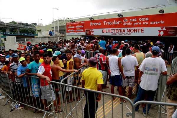 Salvador Bahia Brazil April 2015 Esporte Clube Bahia Fans Står — Stockfoto
