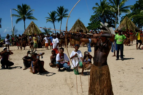 Santa Cruz Cabralia Bahia Brasil Abril 2008 Índios Pataxo São — Fotografia de Stock