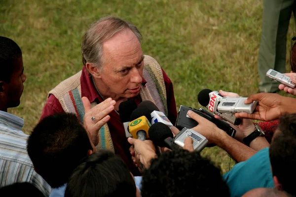 Caravelas Bahia Brasil Junio 2009 Carlos Minc Ministro Medio Ambiente — Foto de Stock