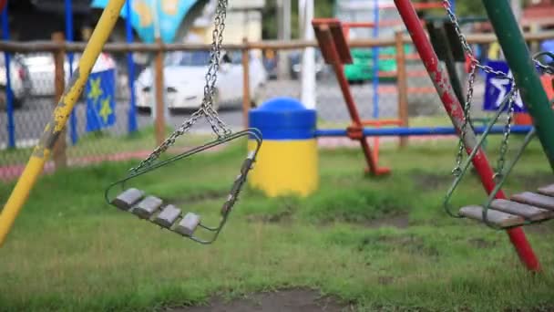 Salvador Bahia Brasil Julho 2020 Parque Infantil Visto Vazio Devido — Vídeo de Stock