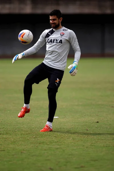 Salvador Bahia Brasil Julho 2015 Fernando Miguel Kaufmann Goleiro Esporte — Fotografia de Stock