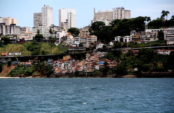 Salvador Bahia Brazil Juli 2014 Uitzicht Regio Avenida Contorno Stad — Stockfoto