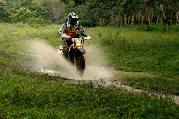 Porto Seguro Bahia Brazil Απρίλιος 2009 Μοτοσικλετιστής Φαίνεται Κατά Διάρκεια — Φωτογραφία Αρχείου