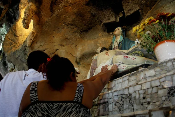 Bom Jesus Lapa Bahia Brasil Agosto 2014 Peregrinos São Vistos — Fotografia de Stock