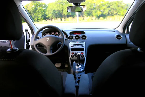 Salvador Bahia Brazil December 2013 Internal View Vehicle Peugeot 208 — 图库照片