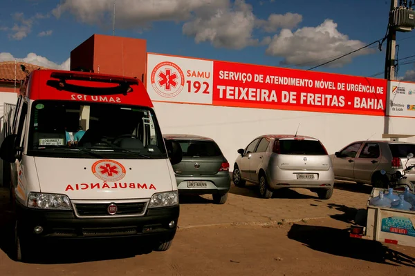 Teixeira Freitas Bahia Brasil Agosto 2010 Samu 192 Ambulância Vista — Fotografia de Stock