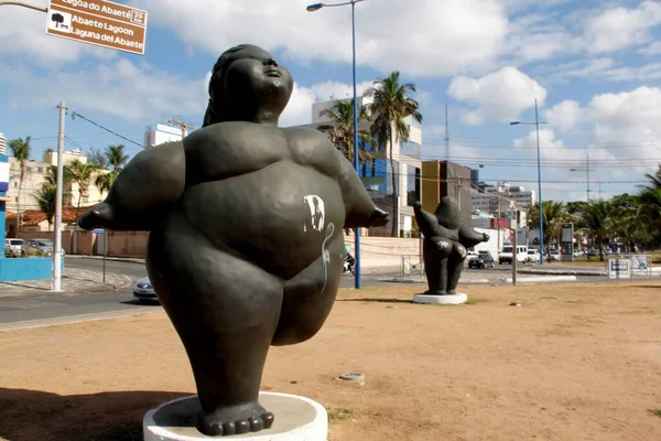 Salvador Bahia Brazil Marca 2013 Rzeźby Gordinhas Autorstwa Artystki Eliany — Zdjęcie stockowe