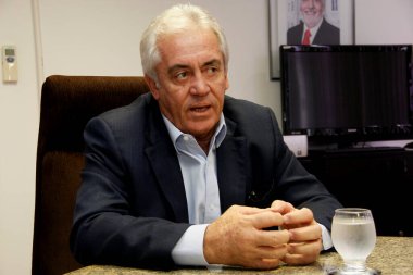 Salvador, Bahia / Brezilya - 24 Nisan 2013: Otto Alencar, Bahia vali yardımcısı, senatör, milletvekili, Salvador şehrindeki bir etkinlikte görüldü.