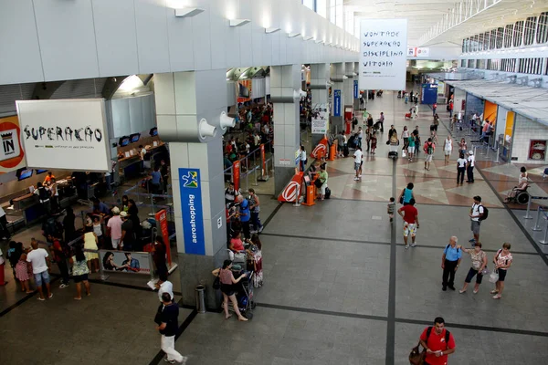 Salvador Bahia Brazil Kwiecień 2013 Strefa Zameldowania Salonie Lotniska Miasta — Zdjęcie stockowe