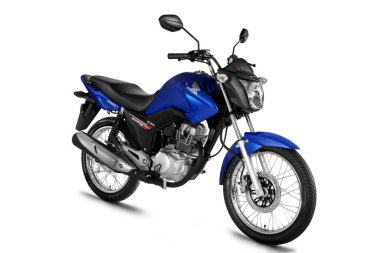 Campinas, Sao Paulo / Brezilya - 31 Temmuz 2013: Campinas şehrinde motosiklet Honda CG Fan 125 ESDi görüldü