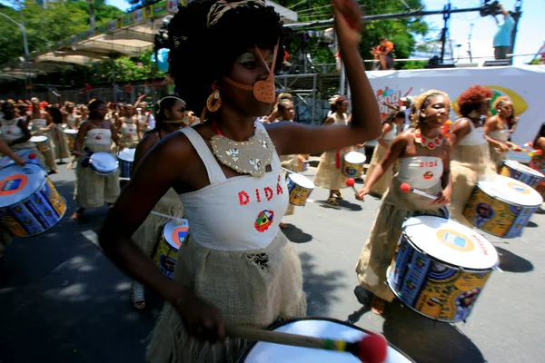 Salvador Bahia Brazil Μαρτίου 2014 Μέλη Της Μπάντας Κρουστών Dida — Φωτογραφία Αρχείου