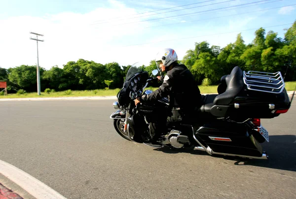 Salvador Bahia Brazil Aprile 2014 Moto Harley Davidson Cvc Ultra — Foto Stock