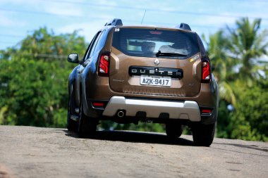 Salvador, Bahia / Brezilya - 30 Nisan 2015: Renault Duster aracı Salvador 'da görüldü.