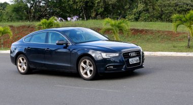 Salvador, Bahia / Brezilya - 4 Mayıs 2015: Araç Audi A5 Salvador 'da görüldü.