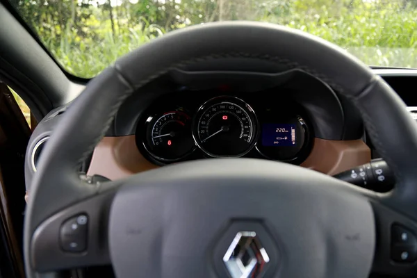 Salvador Bahia Brazil April 2015 Internal View Controls Renault Duster — Stock Photo, Image