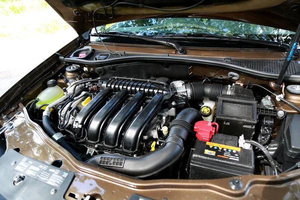 Salvador Bahia Brazil April 2015 Internal View Controls Renault Duster — Stock Photo, Image