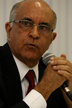 Salvador, Bahia / Brezilya - 6 Ağustos 2014: Paulo Solto, Bahia 'nın eski valisi Salvador' da bir etkinlikte görüldü.