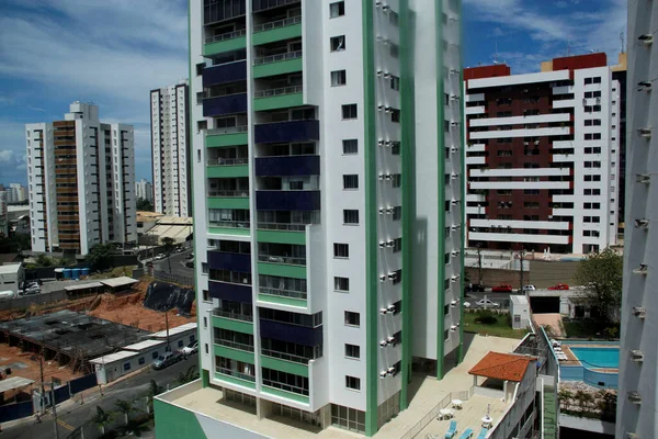 Salvador Bahia Brasil Março 2014 Vista Prédios Residenciais Bairro Pituba — Fotografia de Stock