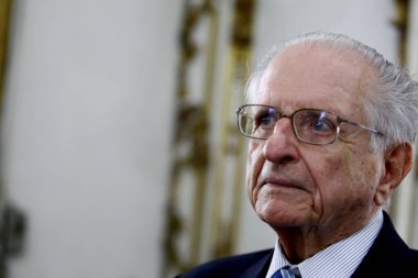 Salvador, Bahia / Brezilya - 7 Temmuz 2015: Roberto Santos, Bahia eski valisi Salvador 'da bir etkinlikte görüldü.