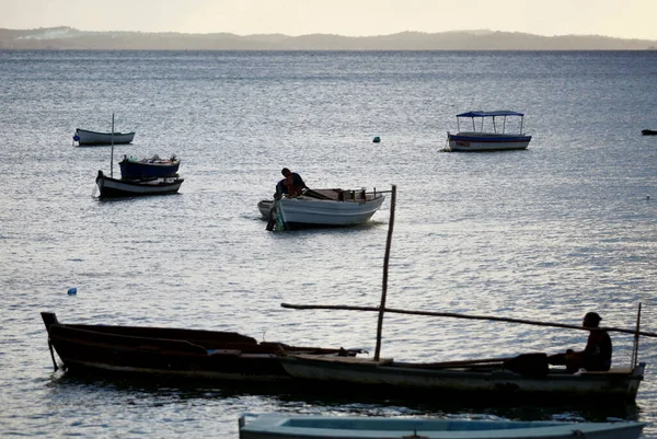 Salvador Bahia Brésil Août 2015 Des Bateaux Pêche Sont Vus — Photo