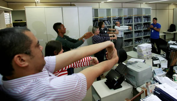 Salvador Bahia Brasilien Dezember 2014 Mitarbeiter Des Landesarbeitsgerichts Der Stadt — Stockfoto