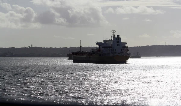 Salvador Bahia Brazil Νοέμβριος 2014 Δεξαμενόπλοιο Φαίνεται Στα Ύδατα Της — Φωτογραφία Αρχείου