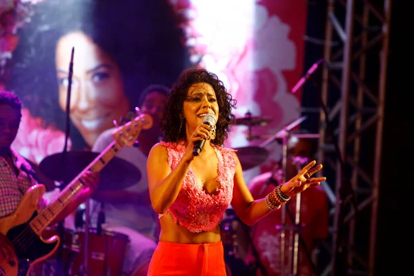 Salvador Bahia Brasil Octubre 2014 Cantante Ana Mametto Vista Durante — Foto de Stock
