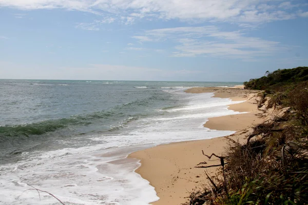 Porto Seguro Bahia Brasil Janeiro 2008 Praia Deserta Distrito Trancoso — Fotografia de Stock