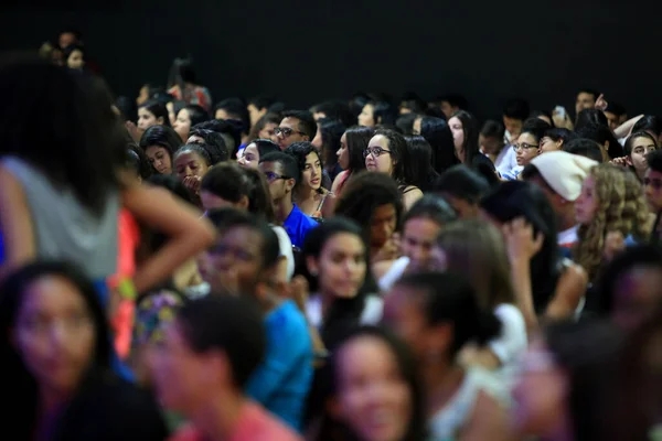 Salvador Bahia Brazil Sierpień 2014 Uczniowie Widziani Podczas Zajęć Przygotowawczych — Zdjęcie stockowe
