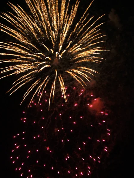 Porto Seguro Bahia Brasilien Januar 2010 Explosionen Von Feuerwerk Der — Stockfoto