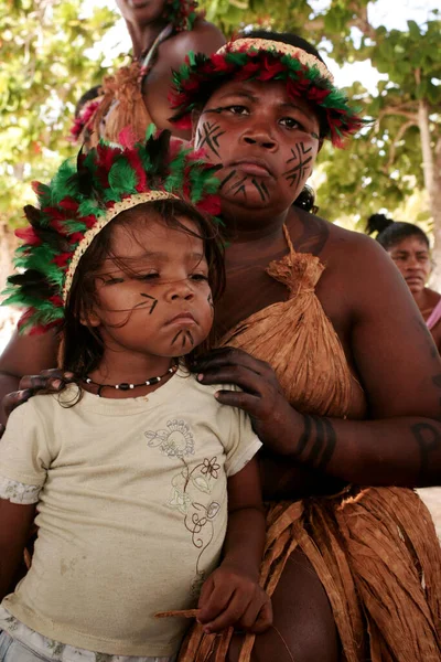 Santa Cruz Cabralia Bahia Brésil Avril 2010 Des Indiens Ethnie — Photo