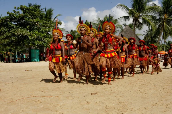 Santa Cruz Cabralia Bahia Brazil April 2011 Indianen Van Pataxo — Stockfoto