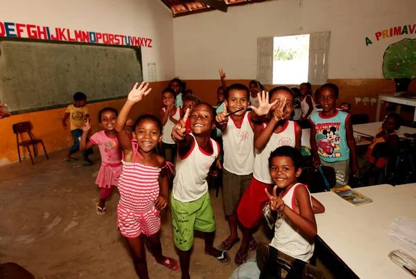 Nova Vicosa Bahia Brazil December 2009 Quilombola Children Seen Rural — стоковое фото